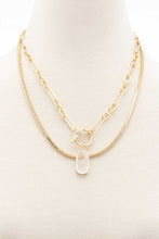 Load image into Gallery viewer, Oval Stone Toggle Clasp Layered Necklace