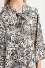 Load image into Gallery viewer, Elegant Print Satin Maxi Dress With Tie Neck