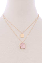 Load image into Gallery viewer, 2 Layered Stylish Square Pendant Necklace