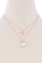 Load image into Gallery viewer, 2 Layered Stylish Square Pendant Necklace