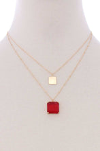 Load image into Gallery viewer, 2 Layered Stylish Square Pendant Necklace