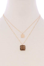 Load image into Gallery viewer, 2 Layered Stylish Square Pendant Necklace