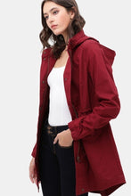 Load image into Gallery viewer, Long Line Hooded Utility Anorak Jacket Coat