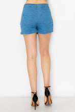 Load image into Gallery viewer, High Rise Buttoned Denim Skorts