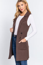 Load image into Gallery viewer, Sleeveless Long Sweater Vest