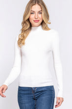 Load image into Gallery viewer, Long Slv Mock Neck Rib Sweater