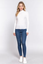 Load image into Gallery viewer, Long Slv Mock Neck Rib Sweater