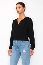 Load image into Gallery viewer, Front Wrap Surplice Neck Top