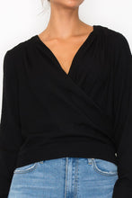 Load image into Gallery viewer, Front Wrap Surplice Neck Top