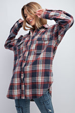 Load image into Gallery viewer, Washed Plaid Button Down Shirt