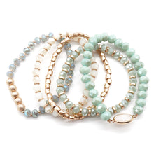 Load image into Gallery viewer, Multi Bead Stretch Bracelet Set