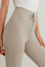 Load image into Gallery viewer, Ribbed High Waist Drawstring Leggings