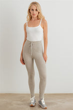 Load image into Gallery viewer, Ribbed High Waist Drawstring Leggings