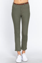 Load image into Gallery viewer, Cotton-span Twill Belted Long Pants