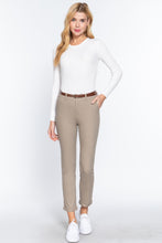 Load image into Gallery viewer, Cotton-span Twill Belted Long Pants