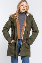 Load image into Gallery viewer, Fleece Lined Fur Hoodie Utility Jacket