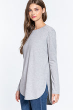 Load image into Gallery viewer, Long Slv Side Slit French Terry Tunic
