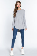 Load image into Gallery viewer, Long Slv Side Slit French Terry Tunic
