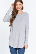 Load image into Gallery viewer, Long Slv Side Slit French Terry Tunic
