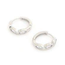 Load image into Gallery viewer, Marquise Cz 14k Gold Dipped Huggie Earring
