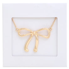 Load image into Gallery viewer, Bow Pendant Metal Necklace
