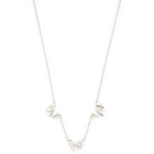 Load image into Gallery viewer, Triple Ribbon Bow Charm Metal Station Necklace
