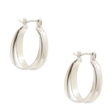 Load image into Gallery viewer, Sodajo Double Oval Hoop Gold Dipped Earring

