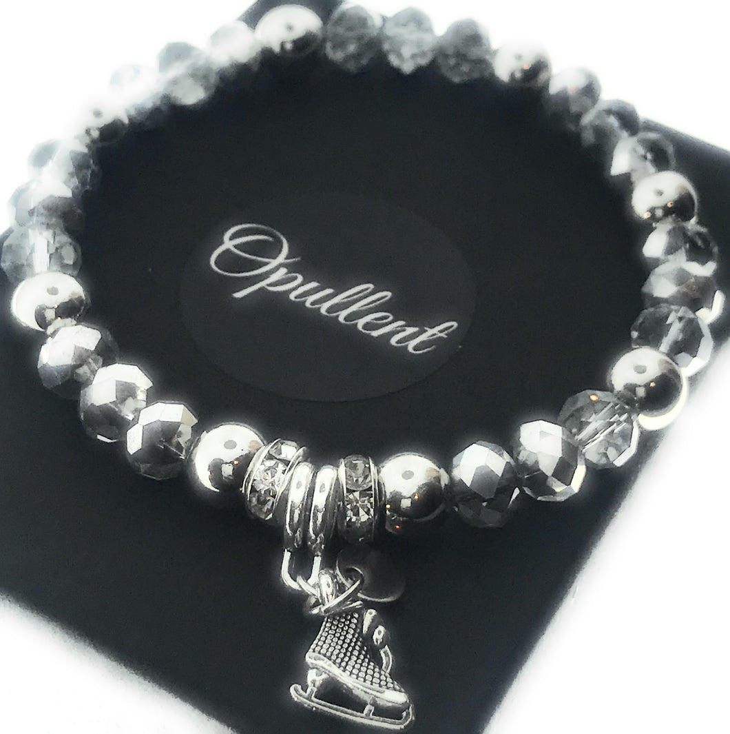 Opullent Ice Skate Beaded Bracelet