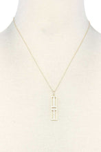 Load image into Gallery viewer, Metal Rectangular Shape Pendant Necklace
