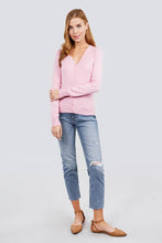 Load image into Gallery viewer, Long Sleeve V-neck Button Down Sweater Cardigan
