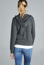 Load image into Gallery viewer, Long Sleeve Zipper French Terry Jacket W/ Kangaroo Pocket
