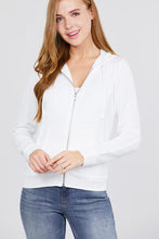 Load image into Gallery viewer, Long Sleeve Zipper French Terry Jacket W/ Kangaroo Pocket
