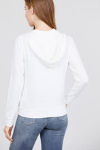 Load image into Gallery viewer, Long Sleeve Zipper French Terry Jacket W/ Kangaroo Pocket
