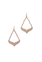 Load image into Gallery viewer, Cutout Moroccan Shaped Metal Drop Earring
