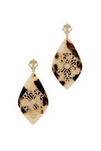 Load image into Gallery viewer, Teardrop Moroccan Pattern Earring
