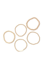 Load image into Gallery viewer, Metal Bead Stackable Bracelet Set
