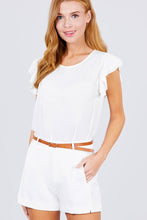 Load image into Gallery viewer, Front Slit Hem W/pocket And Belt Short Pants
