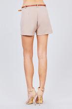 Load image into Gallery viewer, Front Slit Hem W/pocket And Belt Short Pants
