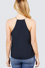 Load image into Gallery viewer, Elastic String Halter Neck Woven Top
