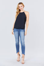 Load image into Gallery viewer, Elastic String Halter Neck Woven Top
