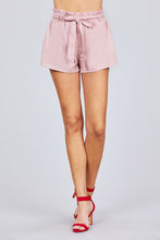 Load image into Gallery viewer, Paper Bag W/bow Tie Short Linen Pants
