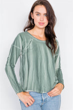 Load image into Gallery viewer, Tie-dye Print High-low Long Sleeve Top
