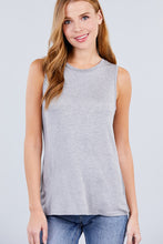 Load image into Gallery viewer, Sleeveless Round Neck Rayon Spandex Knit Top
