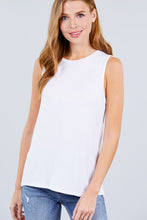 Load image into Gallery viewer, Sleeveless Round Neck Rayon Spandex Knit Top
