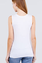 Load image into Gallery viewer, Sleeveless Round Neck Rayon Spandex Knit Top

