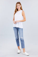 Load image into Gallery viewer, Sleeveless Round Neck Rayon Spandex Knit Top
