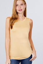 Load image into Gallery viewer, Sleeveless Round Neck Rayon Spandex Knit Top
