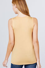 Load image into Gallery viewer, Sleeveless Round Neck Rayon Spandex Knit Top
