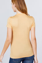 Load image into Gallery viewer, Short Sleeve Mock Neck Rayon Spandex Rib Top
