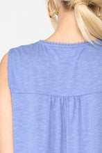 Load image into Gallery viewer, Sleeveless Lace Trim Tunic Top With Scoop Hem

